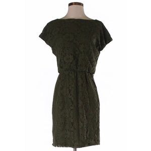 NWOT Danny & Nicole Lace Dark Green Sheath A-Line Cap Sleeve Dress Size 4